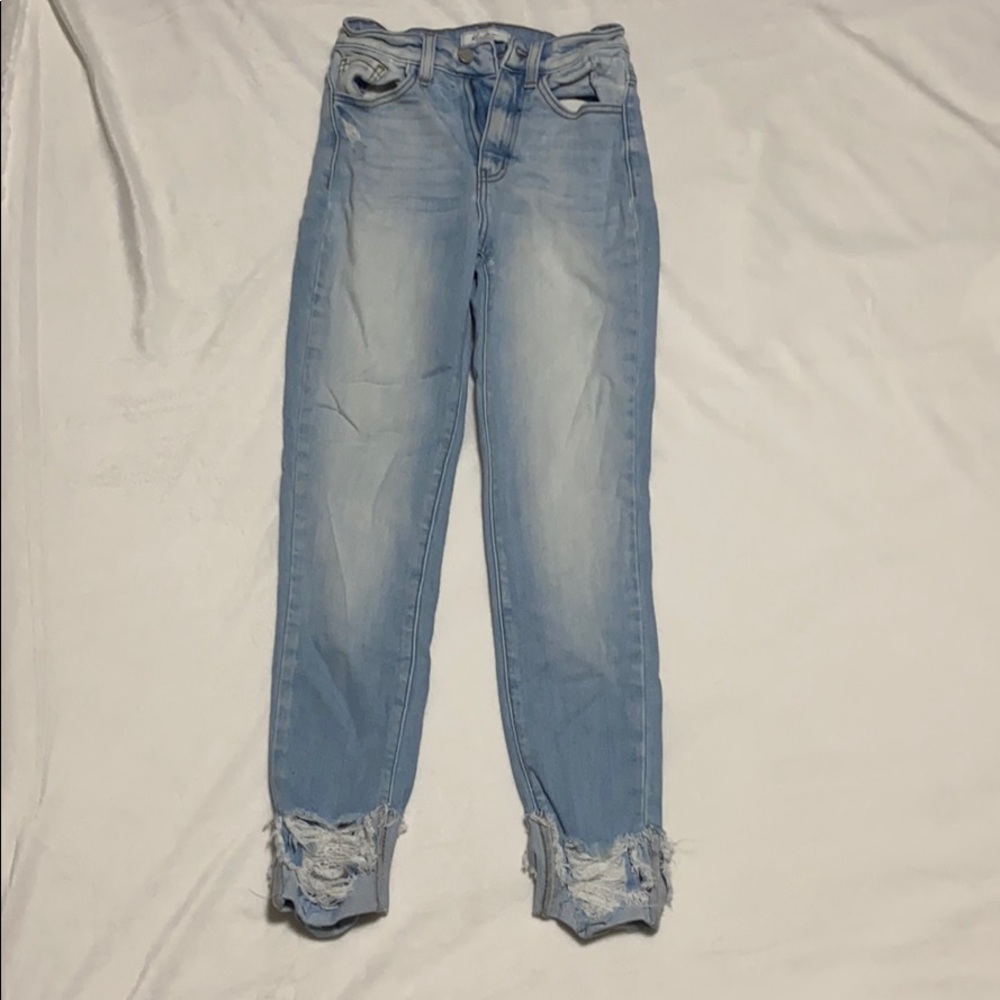 Blue jeggings